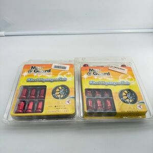 Max Guard tuner Steel lug nuts 12x1.5 RED color 20pcs slim